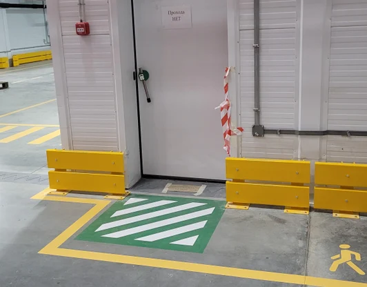 Установка колесо отбойников